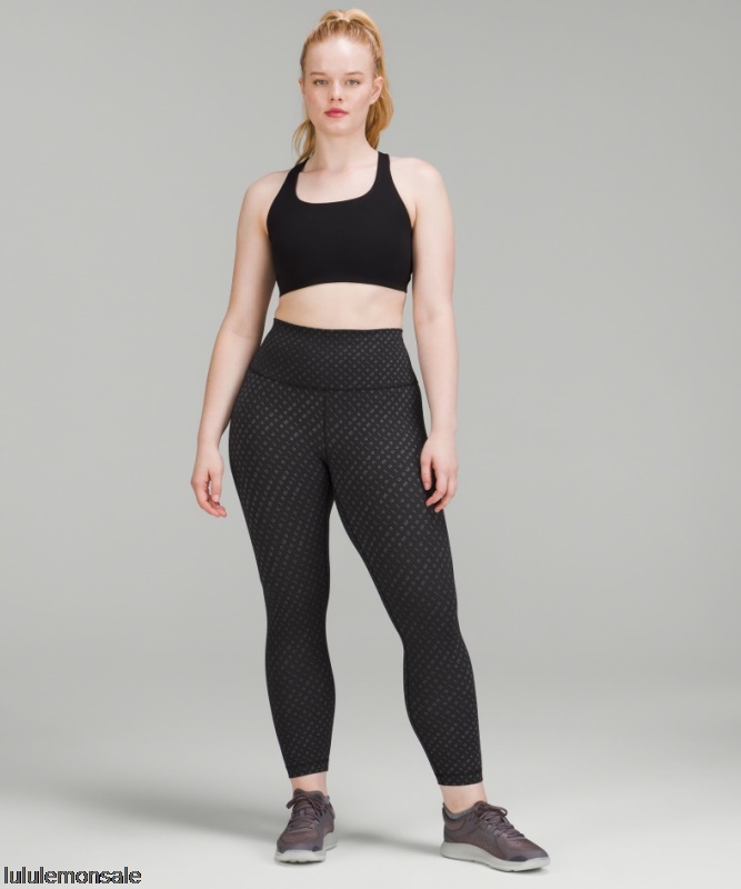 Lululemon Damen DELULU083 | Mirrorify Black Multi Wunder Train High-rise Crop 23